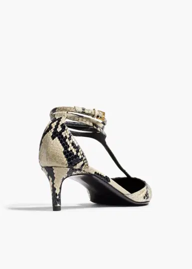 Khaite Mia Pump In Natural Python-Embossed Leather | Thumbnail 3