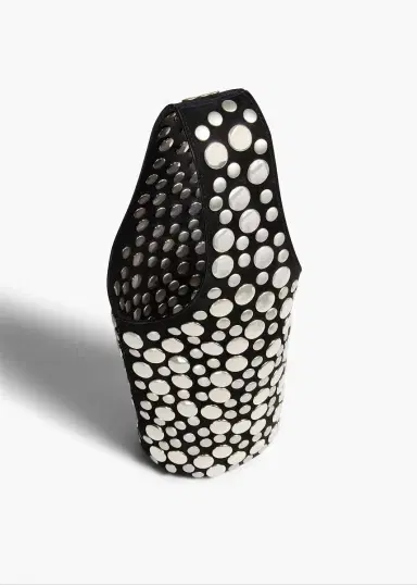 Khaite Livia Bag In Black Suede With Silver Studs | Thumbnail 2 Khaite Livia Bag In Black Suede With Silver Studs | Thumbnail 2