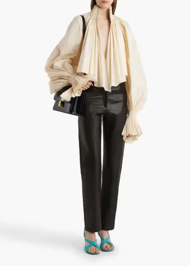Khaite Callum Pant In Black Textured Lamb | Thumbnail 2 Khaite Callum Pant In Black Textured Lamb | Thumbnail 2