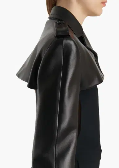 Khaite Sadran Jacket In Black Leather | Thumbnail 6 Khaite Sadran Jacket In Black Leather | Thumbnail 6