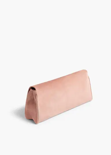 Khaite Audrey Clutch In Dusty Pink Suede | Thumbnail 2 Khaite Audrey Clutch In Dusty Pink Suede | Thumbnail 2