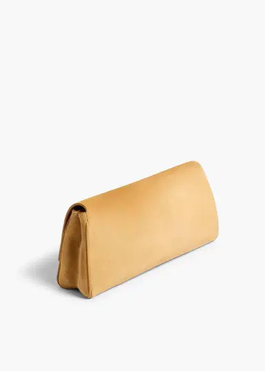 Khaite Audrey Clutch In Goldenrod Suede | Thumbnail 2