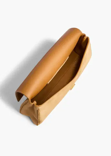 Khaite Audrey Clutch In Goldenrod Suede | Thumbnail 3