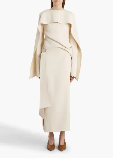 Khaite Yon Dress In Cream | Thumbnail 3