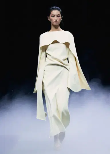 Khaite Yon Dress In Cream | Thumbnail 8