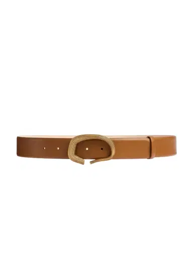 Khaite Santa Fe Belt In Dark Honey Leather | Thumbnail 1