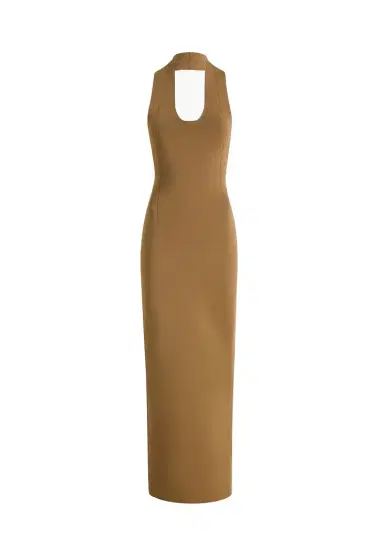 Khaite Mahi Dress In Carob | Thumbnail 1
