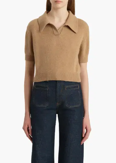 Khaite Leni Sweater In Camel | Thumbnail 3