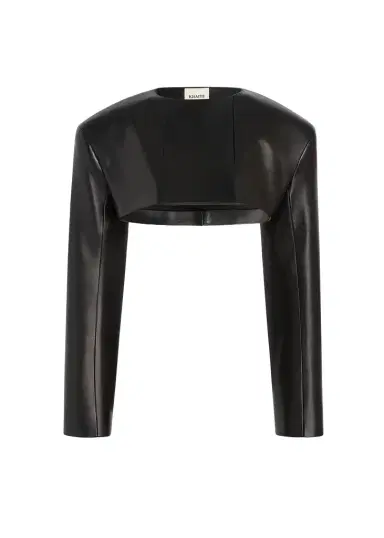 Khaite Fenla Jacket In Black Leather | Thumbnail 1 Khaite Fenla Jacket In Black Leather | Thumbnail 1