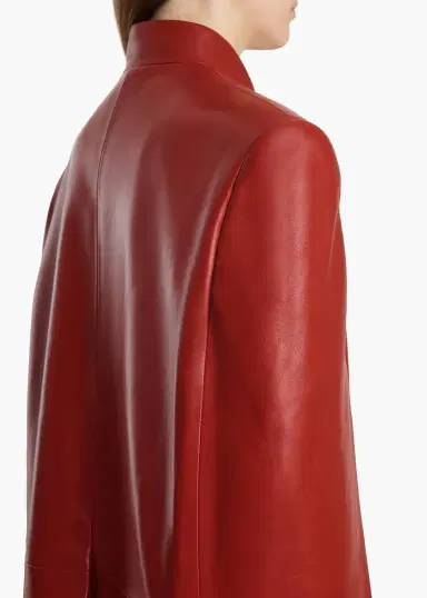 Khaite Dolso Jacket In Deep Red Leather | Thumbnail 6