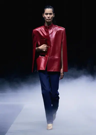 Khaite Dolso Jacket In Deep Red Leather | Thumbnail 7