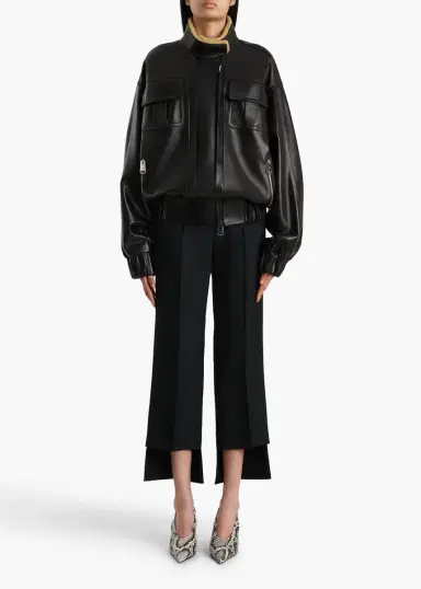 Khaite Malone Jacket In Black Leather With Shearling Collar | Thumbnail 2 Khaite Malone Jacket In Black Leather With Shearling Collar | Thumbnail 2