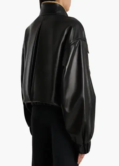 Khaite Malone Jacket In Black Leather With Shearling Collar | Thumbnail 6 Khaite Malone Jacket In Black Leather With Shearling Collar | Thumbnail 6
