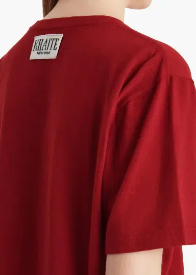 Khaite Mae T-Shirt In Crimson | Thumbnail 6 Khaite Mae T-Shirt In Crimson | Thumbnail 6