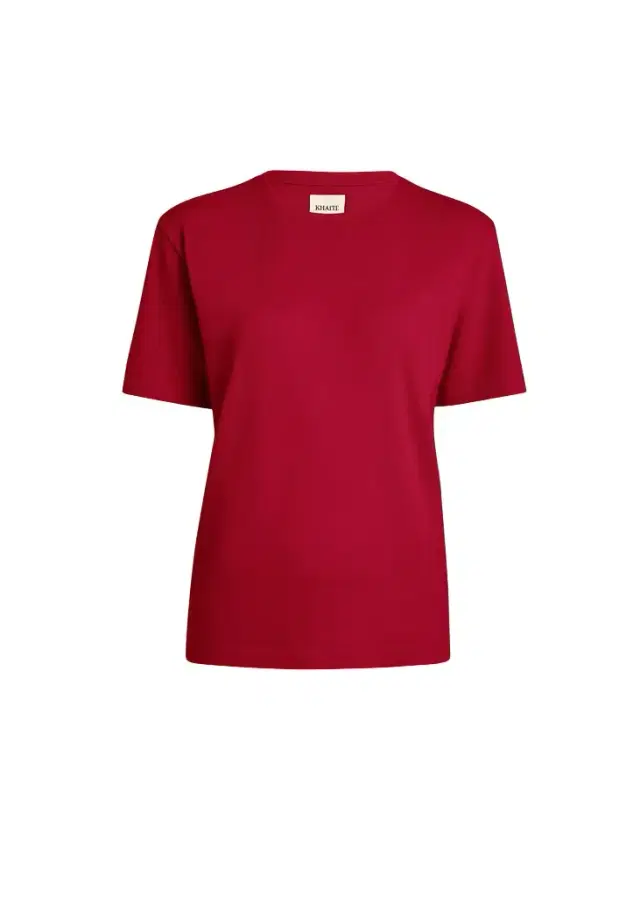 Khaite Mae T-Shirt In Crimson