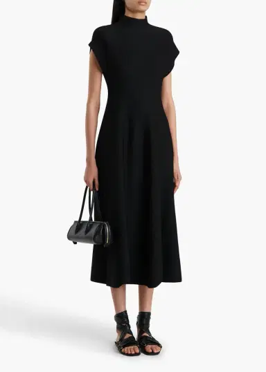 Khaite Lyra Dress In Black | Thumbnail 2
