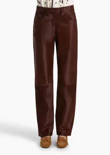 Khaite Callum Pant In Bordeaux Haircalf | Thumbnail 3