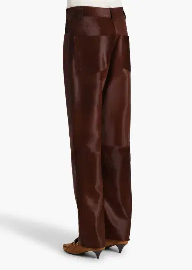 Khaite Callum Pant In Bordeaux Haircalf | Thumbnail 4