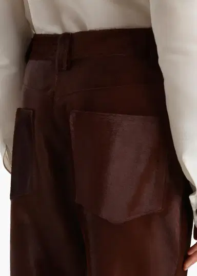 Khaite Callum Pant In Bordeaux Haircalf | Thumbnail 6