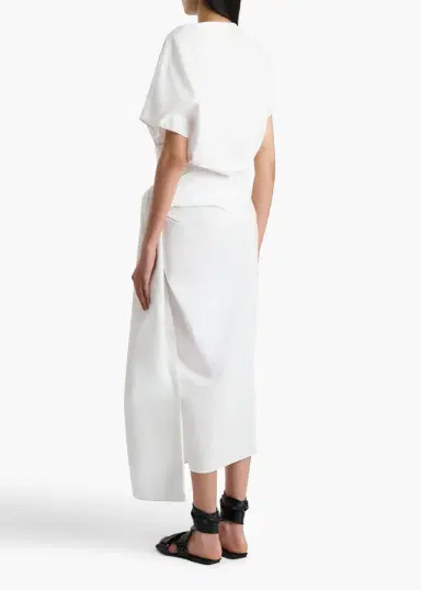 Khaite Fray Dress In Chalk | Thumbnail 3