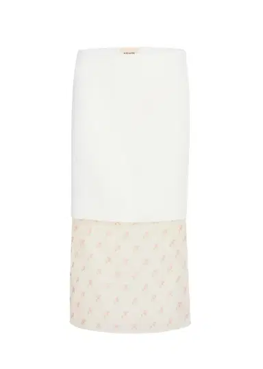 Khaite Sybil Skirt In Chalk With Ditsy Rose Print | Thumbnail 1 Khaite Sybil Skirt In Chalk With Ditsy Rose Print | Thumbnail 1