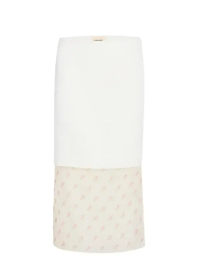 Khaite Sybil Skirt In Chalk With Ditsy Rose Print