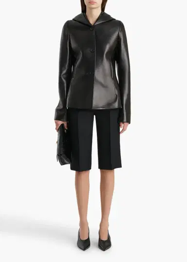 Khaite June Jacket In Black Leather | Thumbnail 2 Khaite June Jacket In Black Leather | Thumbnail 2