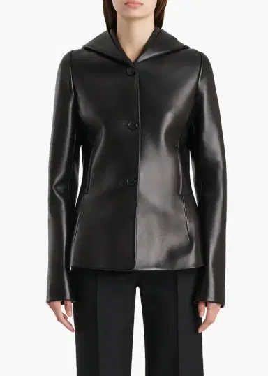 Khaite June Jacket In Black Leather | Thumbnail 3 Khaite June Jacket In Black Leather | Thumbnail 3