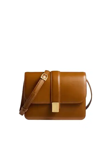 Khaite Blake Crossbody Bag In Dark Honey Leather | Thumbnail 1 Khaite Blake Crossbody Bag In Dark Honey Leather | Thumbnail 1