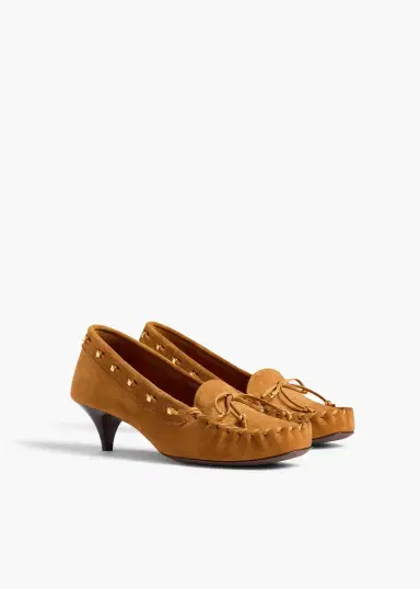 Khaite Milly Pump In Caramel Suede | Thumbnail 2