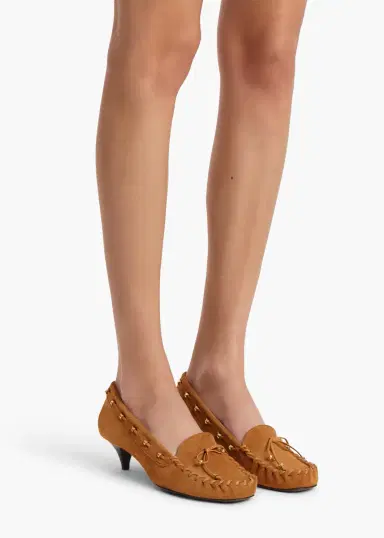 Khaite Milly Pump In Caramel Suede | Thumbnail 5