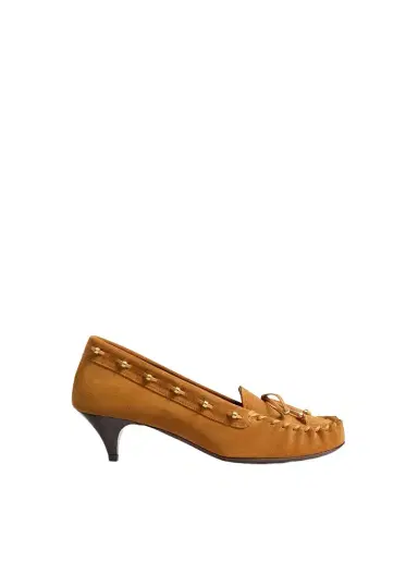 Khaite Milly Pump In Caramel Suede | Thumbnail 1