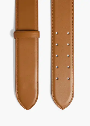 Khaite Theo Waist Belt In Dark Honey Leather | Thumbnail 2