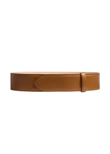 Khaite Theo Waist Belt In Dark Honey Leather | Thumbnail 1
