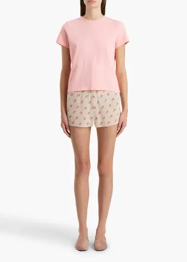 Khaite Emmylou T-Shirt In Petal | Thumbnail 2 Khaite Emmylou T-Shirt In Petal | Thumbnail 2