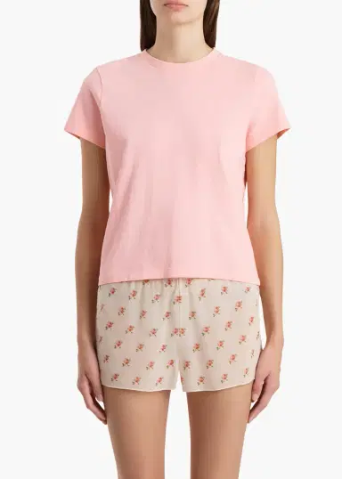 Khaite Emmylou T-Shirt In Petal | Thumbnail 3 Khaite Emmylou T-Shirt In Petal | Thumbnail 3