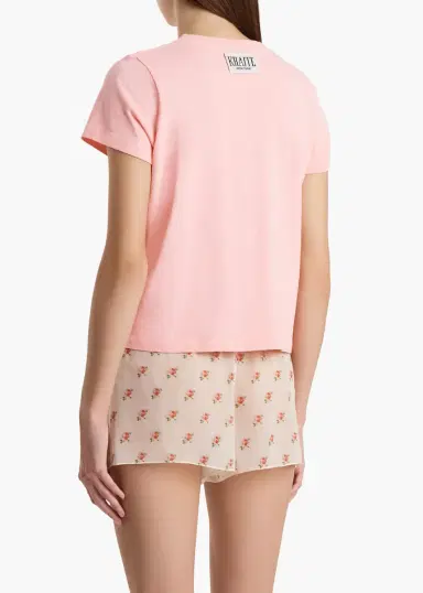 Khaite Emmylou T-Shirt In Petal | Thumbnail 4 Khaite Emmylou T-Shirt In Petal | Thumbnail 4