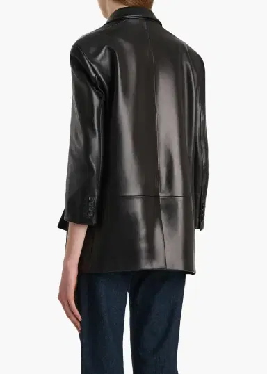 Khaite Palto Jacket In Black Leather | Thumbnail 4 Khaite Palto Jacket In Black Leather | Thumbnail 4