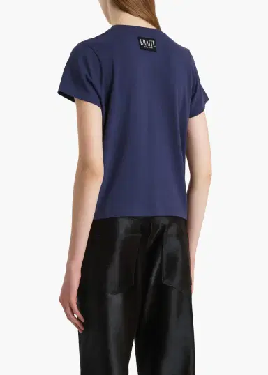 Khaite Emmylou T-Shirt In Royal | Thumbnail 3 Khaite Emmylou T-Shirt In Royal | Thumbnail 3