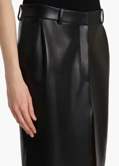 Khaite Anden Skirt In Black Leather | Thumbnail 5