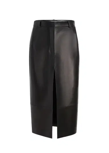 Khaite Anden Skirt In Black Leather | Thumbnail 1