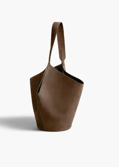 Khaite Small Lotus Tote In Cedar Suede | Thumbnail 2