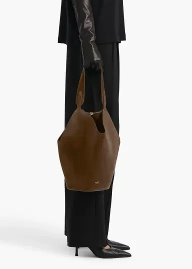 Khaite Small Lotus Tote In Cedar Suede | Thumbnail 5