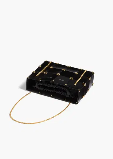Khaite Mini Emma Bag In Black Crackle Patent Leather | Thumbnail 3 Khaite Mini Emma Bag In Black Crackle Patent Leather | Thumbnail 3