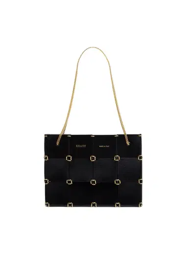 Khaite Mini Emma Bag In Black Crackle Patent Leather | Thumbnail 1 Khaite Mini Emma Bag In Black Crackle Patent Leather | Thumbnail 1