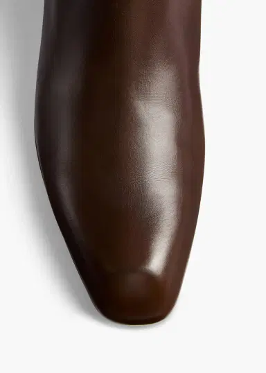 Khaite Colt Knee-High Boot In Vintage Brown Leather | Thumbnail 3