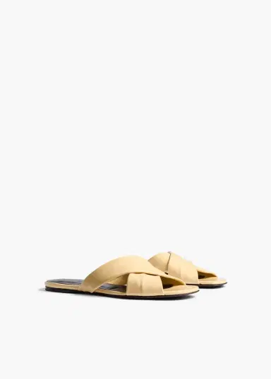 Khaite Liria Flat Sandal In Butter Glazed Leather | Thumbnail 2 Khaite Liria Flat Sandal In Butter Glazed Leather | Thumbnail 2