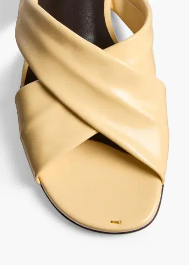 Khaite Liria Flat Sandal In Butter Glazed Leather | Thumbnail 3 Khaite Liria Flat Sandal In Butter Glazed Leather | Thumbnail 3
