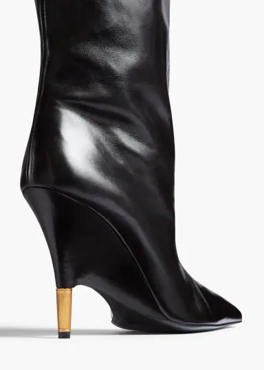 Khaite Bella Knee-High Boot In Black Leather | Thumbnail 3 Khaite Bella Knee-High Boot In Black Leather | Thumbnail 3