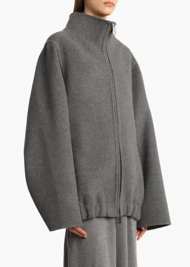 Khaite Garret Jacket In Grey Melange | Thumbnail 5